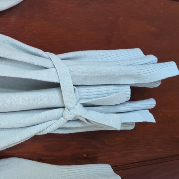 Haven Well Within Baby Blue Super Soft Long Sleeve Belted Open Cardigan Size Med - Picture 3 of 6